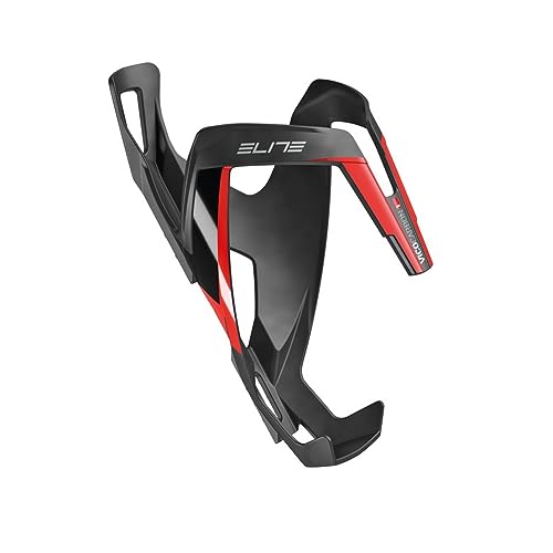 Elite Vico Carbon Bottle Cage – Matte Black with Red Graphic – Ultra-Lightweight Italian Carbon Fiber - Image 2