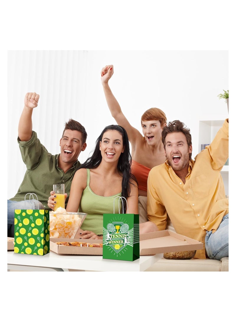 SYOSI 30 قطعة أكياس حلوى حفلة البيزبول أكياس حفلة كرة السلة والتنس أكياس هدايا البيزبول والتنس أكياس هدايا الحلوى أكياس الحلوى الزينة للحفلات حقيبة عيد ميلاد بمقبض لموضوع الرياضة - Image 2