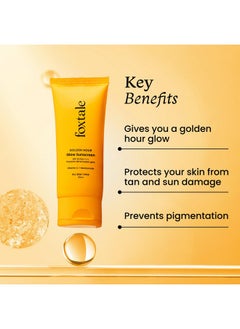 foxtale Vitamin C & Niacinamide Glow Sunscreen Spf 50 Pa++++, Lightweight, Fast Absorbing, Uva And Uvb Filters, Prevents Tanning, No White Cast, Non-Greasy, For Men&Women, All Skin Types - 50 Ml  - Image 2