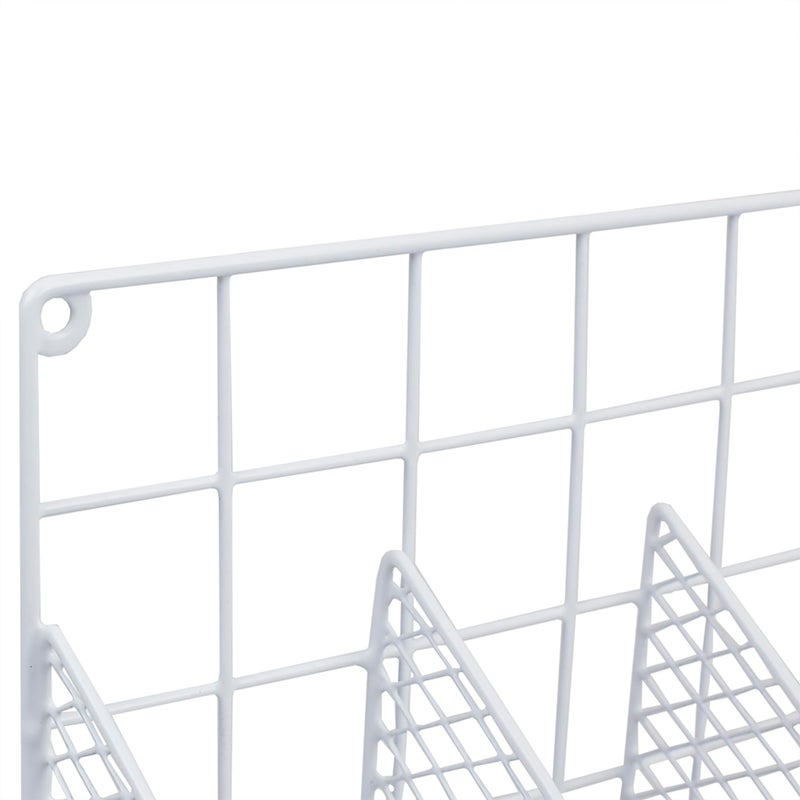 Home Basics Organizer Rust Resistant, Perfect for Food Storage, Silver Foil, Wax Paper, Sandwich Bags, Plastic Wrap-Mounts,White - Image 4