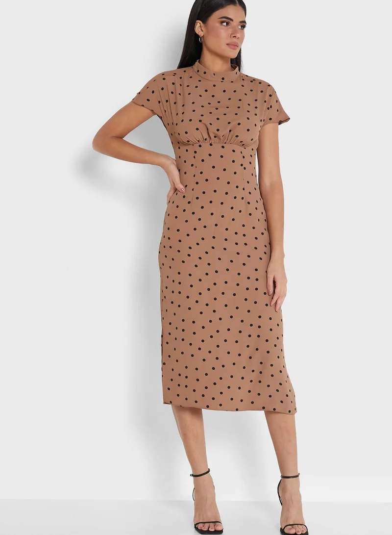 DEBENHAMS Side Split Printed Dress