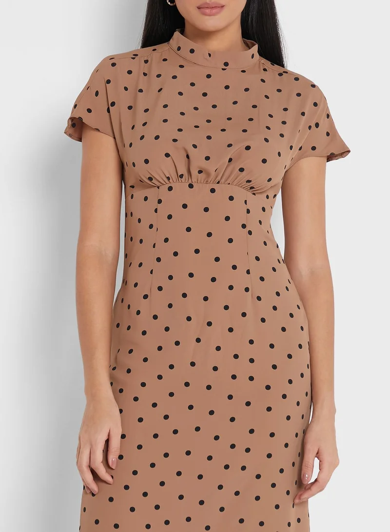 DEBENHAMS Side Split Printed Dress