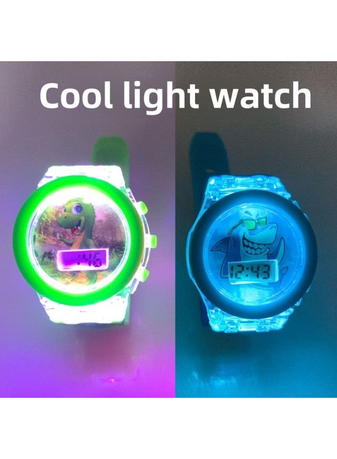 Color Light Children's Cartoon Exquisite Cute Electronic Toy Watch Children's Electronic Watch Toy With Light-Color:8577 Lighting + Time Mask Man - Image 4
