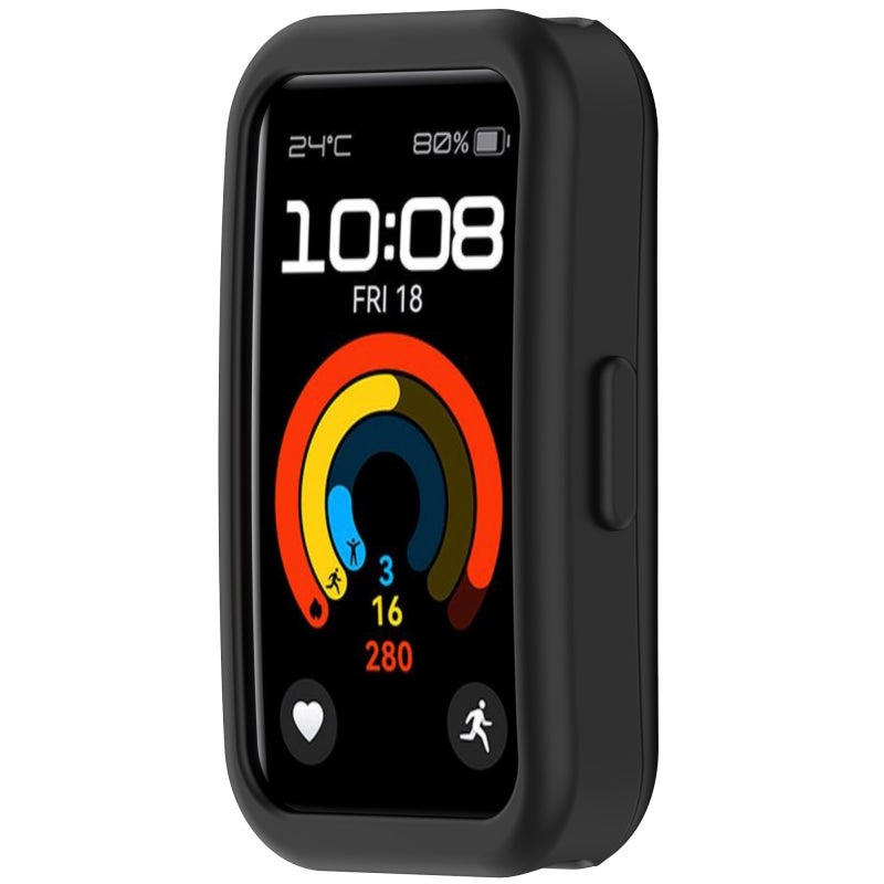 erorex For Huawei Band 10 / 9 / 8 Silicone Watch Protective Case(Black) - Image 2