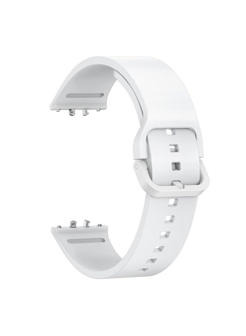 Suitable for Samsung Galaxy fit 3 Silicone Sports Strap，Classic Silicone band Samsung Galaxy fit 3，Replacement Band Strap Wristband Sport Band for Women Men  (White) - Image 2