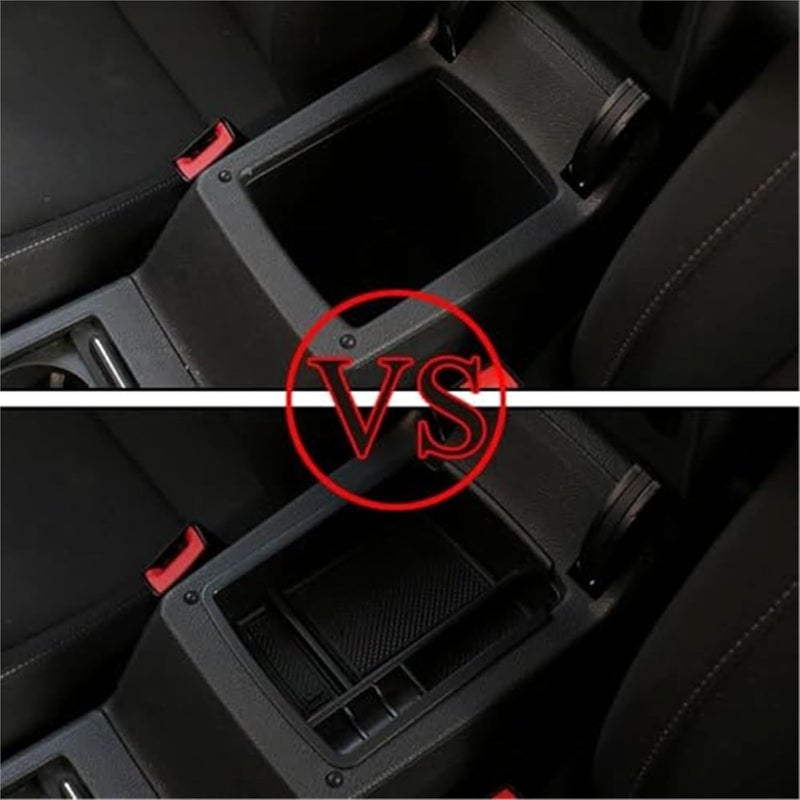 QASULER Car Armrest Center Console Organizer for VW Golf - Image 2