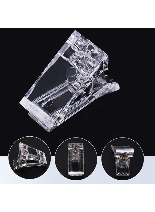 Benbeno 12Pcs Nail Tips Clip for Quick Building Polygel Nail Forms Nail Clips for Polygel Finger Nail Extension UV LED Builder Clamps Manicure Nail Art Tool with 1Pcs False Nail Tip Trimmer - Image 3