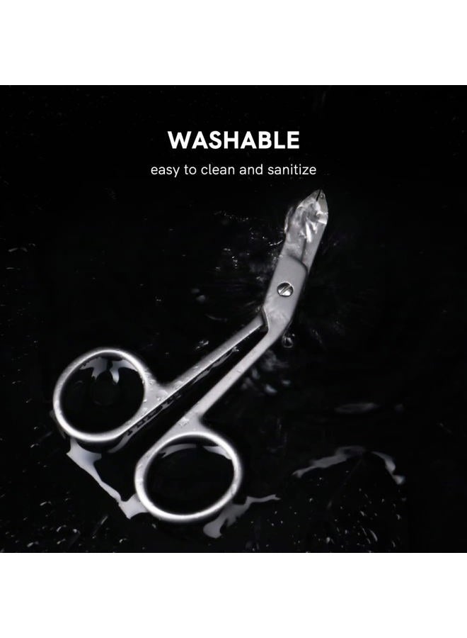 Cut it 3pcs Stainless Steel Eyebrow Tweezers Handle Shaped Angled Tweezers Flat Tip Hair Plucker for Eyebrow Trimming and Shaping, Face Hair Tools for Women & Men - Image 5