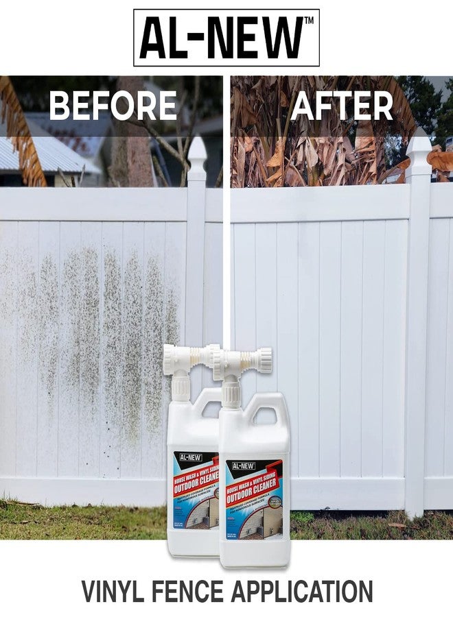 AL-NEW Outdoor Cleaner | Versatile Outdoor Cleaner 64oz Hose End Sprayer (Pack of 2) (House Wash & Vinyl Siding Outdoor Cleaner) - Image 3