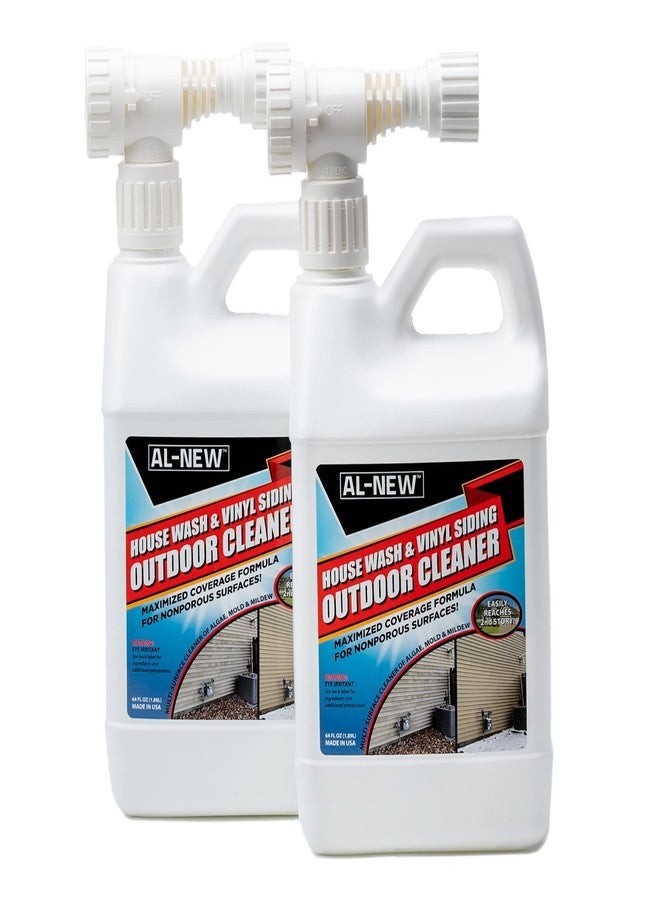AL-NEW Outdoor Cleaner | Versatile Outdoor Cleaner 64oz Hose End Sprayer (Pack of 2) (House Wash & Vinyl Siding Outdoor Cleaner) - Image 1