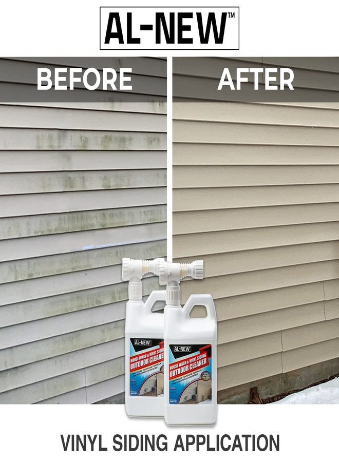 AL-NEW Outdoor Cleaner | Versatile Outdoor Cleaner 64oz Hose End Sprayer (Pack of 2) (House Wash & Vinyl Siding Outdoor Cleaner) - Image 2