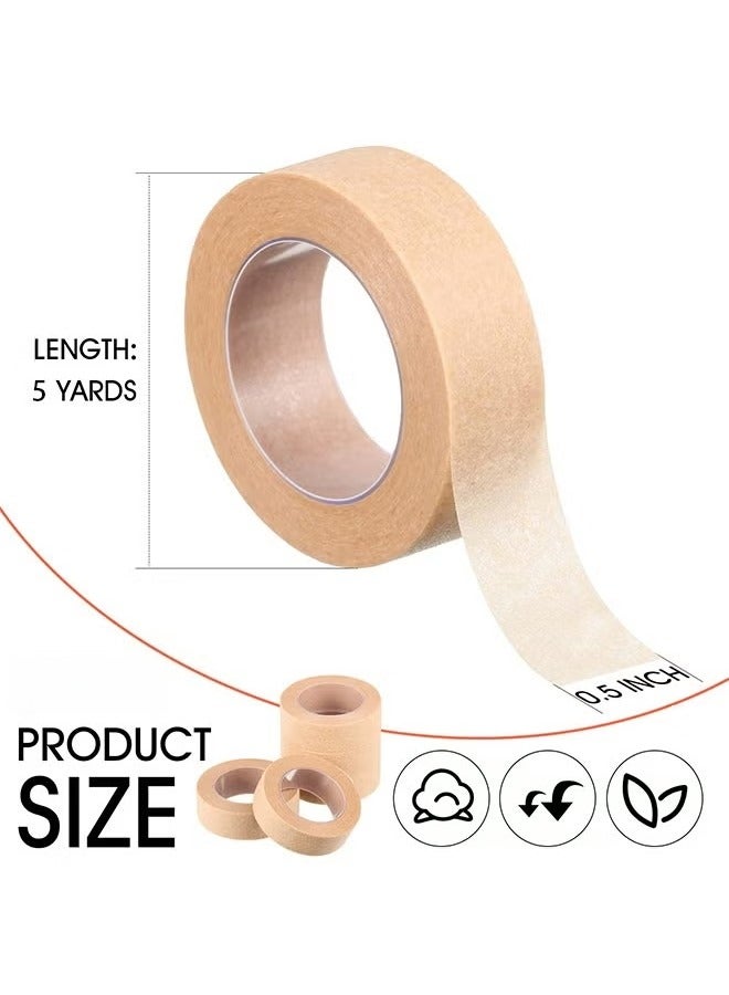 RTYY 12 لفة من شريط الجلد المرن القابل للتنفس، شريط مسام دقيق، شريط ورقي طبي، ضمادات إسعافات أولية ذاتية اللصق للجروح والإصابات والتورم الرياضي - Image 2