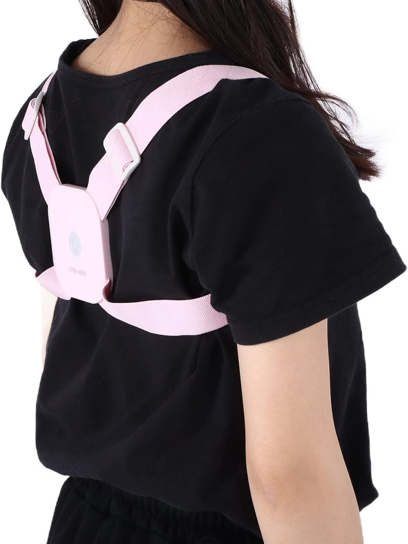 cheekyglo Smart Posture Correction Device, Adjustable Back Brace with Vibration Reminder for Men Women Students(Pink) - Image 2