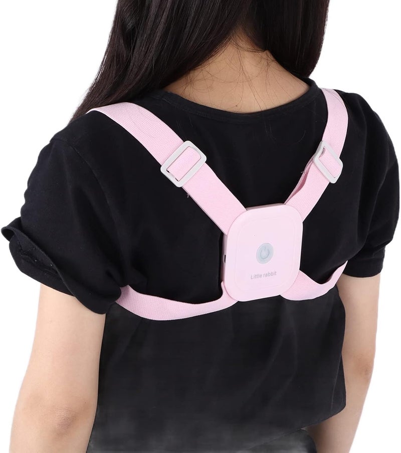 cheekyglo Smart Posture Correction Device, Adjustable Back Brace with Vibration Reminder for Men Women Students(Pink) - Image 1