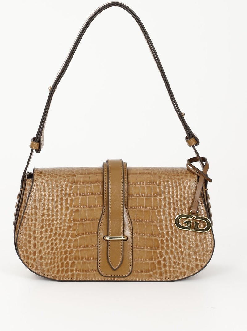 Gönderi(r) Gön Platinum Genuine Leather Small Size Women's Shoulder Bag K8381  - Image 2