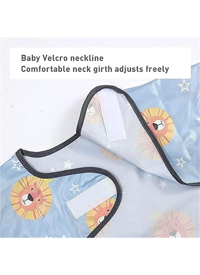 DOOKOO Weaning Bib, Baby Feeding Bibs Waterproof Anti Dirty, Long Sleeves Weaning Bibs, Attaches Fully Cover to Baby Highchair, For Baby 6-36 Months  - Image 4