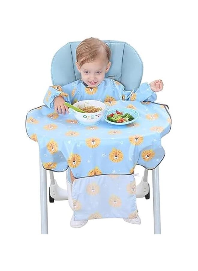 DOOKOO Weaning Bib, Baby Feeding Bibs Waterproof Anti Dirty, Long Sleeves Weaning Bibs, Attaches Fully Cover to Baby Highchair, For Baby 6-36 Months  - Image 1