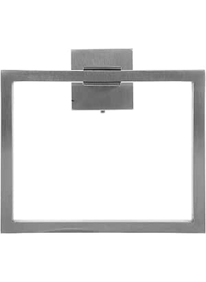 Stainless Steel Brushed Square Towel Ring Wall Mounted Holder For Bathroom - Image 1