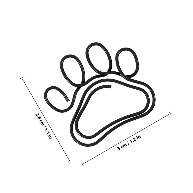 Black Metal Cat Claw Paper Clips 20 Pack Office Document Filing Organizer - Image 3