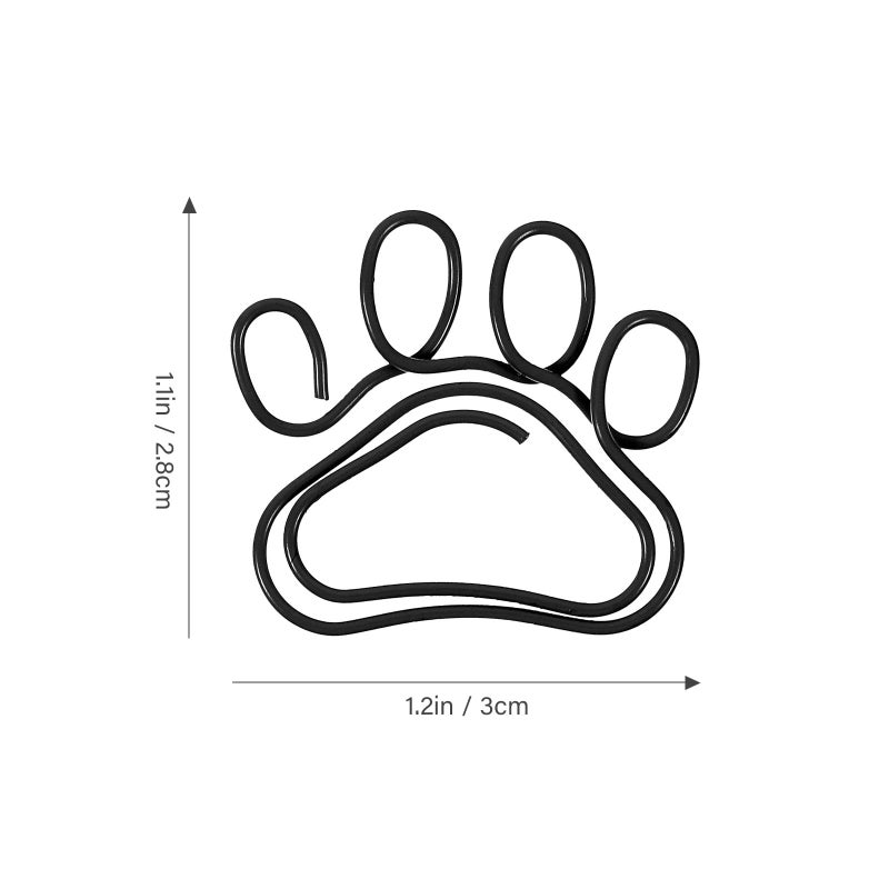 Black Metal Cat Claw Paper Clips 20 Pack Office Document Filing Organizer - Image 5