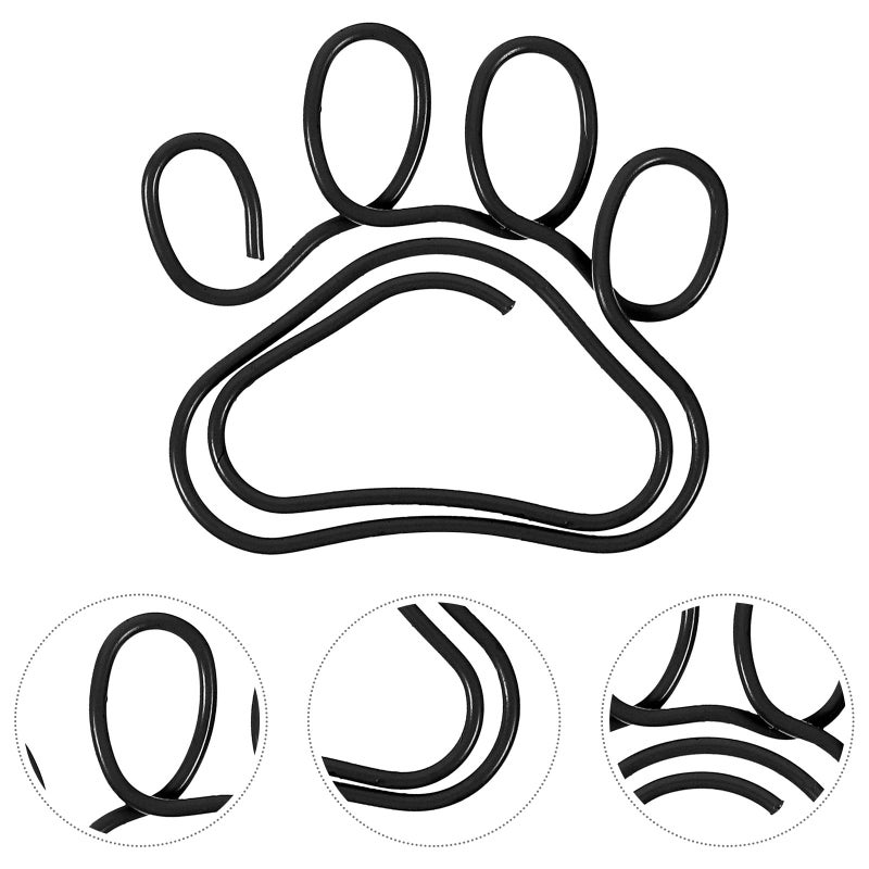 Black Metal Cat Claw Paper Clips 20 Pack Office Document Filing Organizer - Image 4