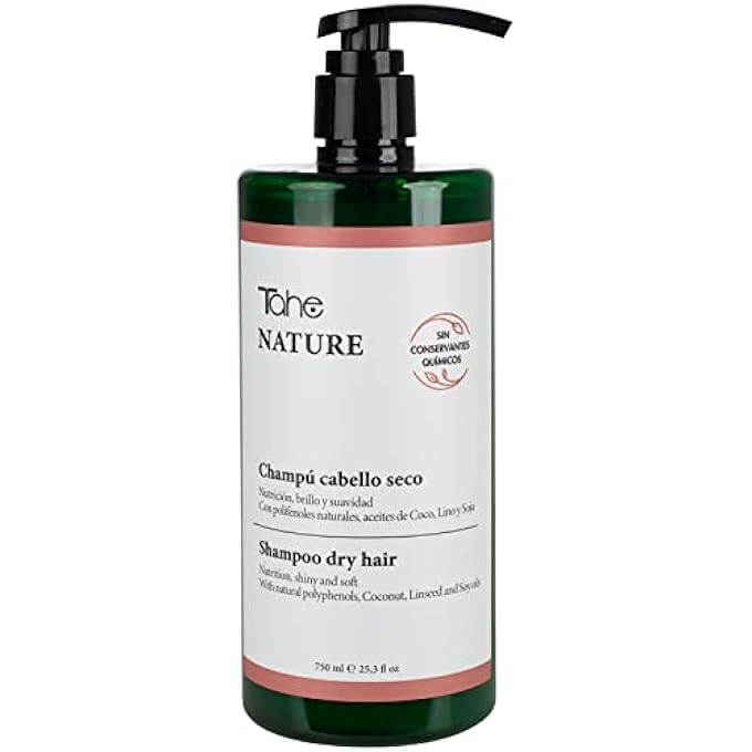 Tahe NATURE SULPHATE FREE SHAMPOO FOR DRY HAIR: NUTRIENT CARE, SHINE AND SMOOTHNESS 750ML - Image 2