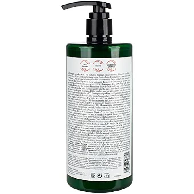 Tahe NATURE SULPHATE FREE SHAMPOO FOR DRY HAIR: NUTRIENT CARE, SHINE AND SMOOTHNESS 750ML - Image 3