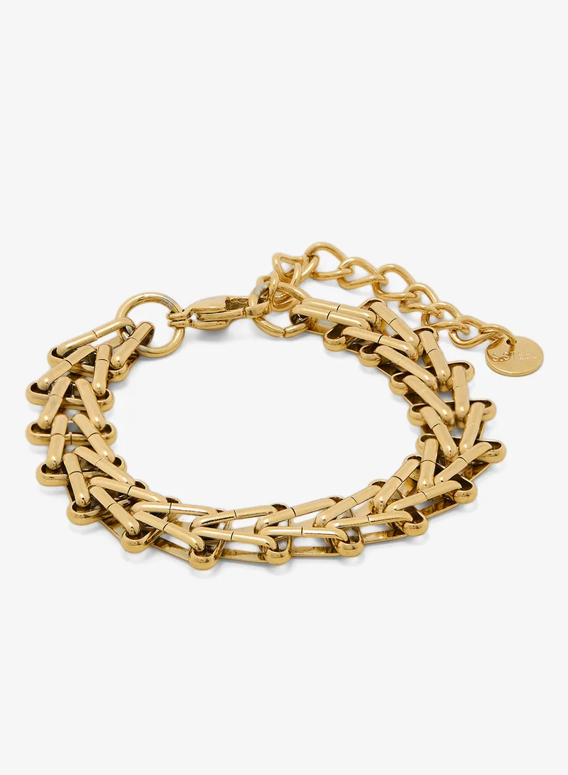 Geometric Link Chain Bracelet