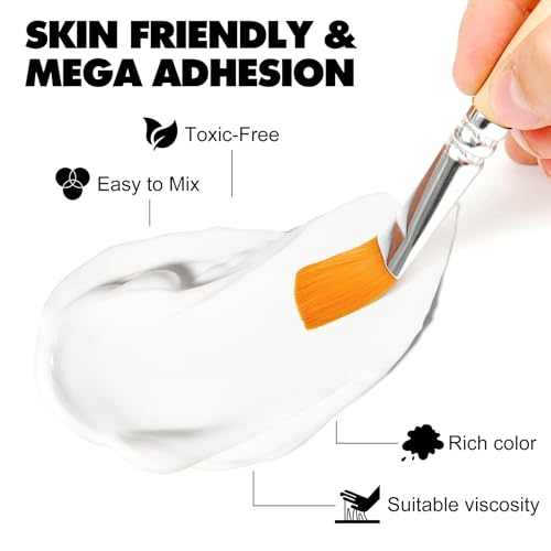 DecorRom White Fabric Paint - 8.5 oz Permanent, Non-Toxic Textile Paint for Clothes, DIY Fabric Painting on T-shirts, Shoes, Leather, Jeans, Bags, Canvas - Image 3