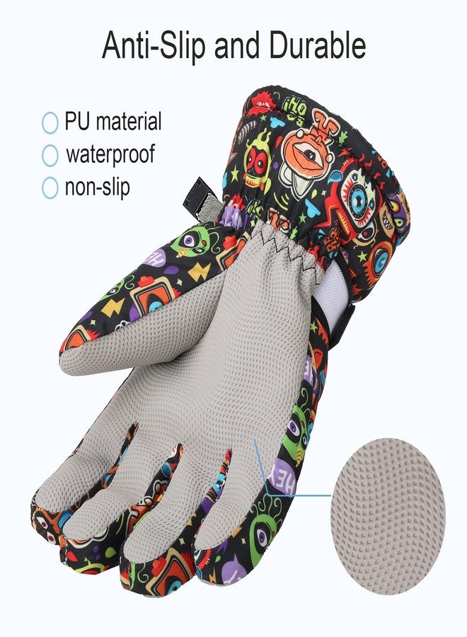 YooxArmor Children's Ski Gloves, Waterproof Winter Snow Gloves for Boys and Girls, Cold Weather Warm Snowboard Gloves for Skiing Cycling - Image 4