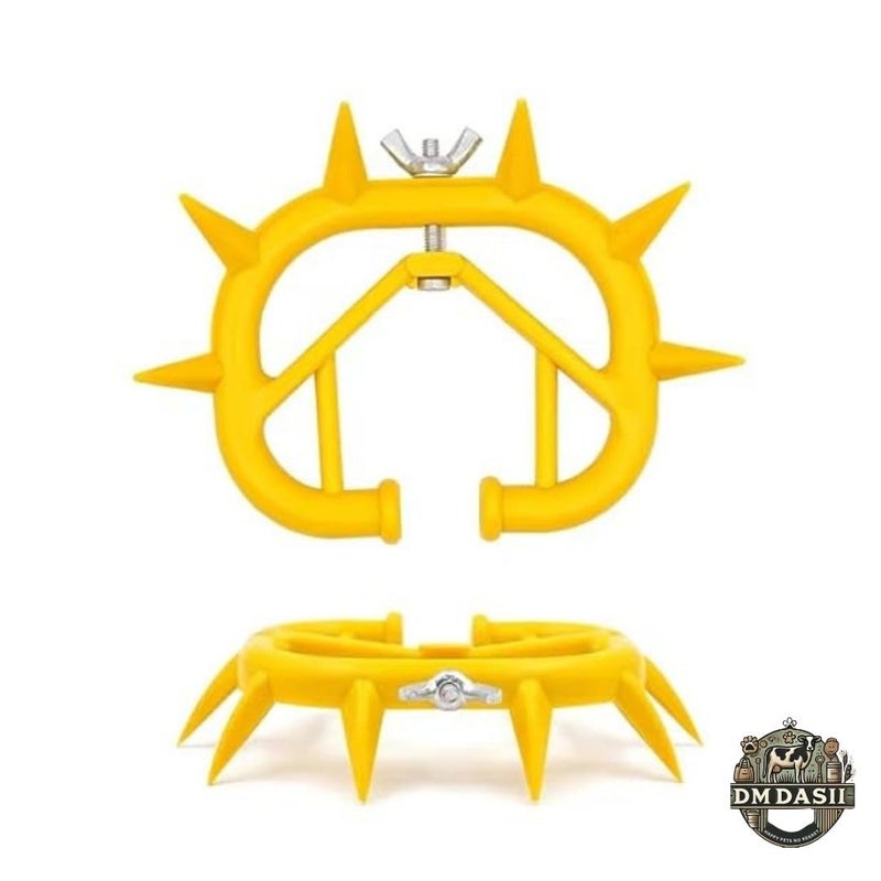 DM DASII MAT حلقة أنف DM DASII لفطام الماشية - حلقات أنف شائكة من PVC متينة للعجول والماشية، تصميم قابل للتعديل والإزالة مع برغي ثابت لفطام آمن (4) - Image 2