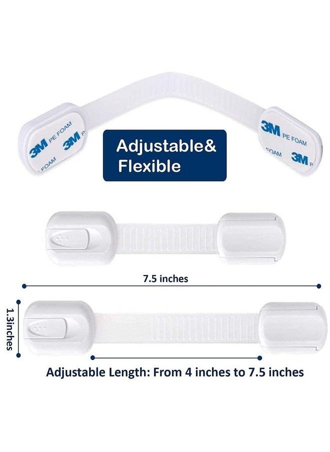 Lifekrafts Baby Safety Locks For Cabinets And Drawers Toilet Fridge Cupboards & More Adhesive Surface Area For A Better Stick; Easy Installation No Tools Required No Drilling Required.  - Image 4