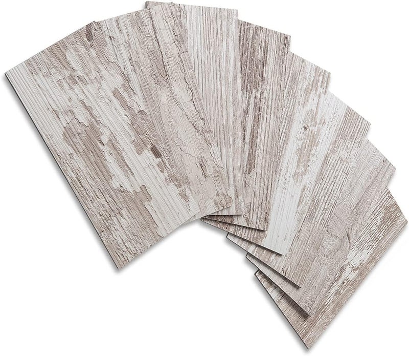 AULIGET 100 Piece Peel and Stick Backsplash PVC Tile, 3 Inch x 6 Inch Brown Birch Stick on Wall Tiles for Backsplash Kitchen, Bathroom, Laundry Room, Camper, Fireplace - Image 1