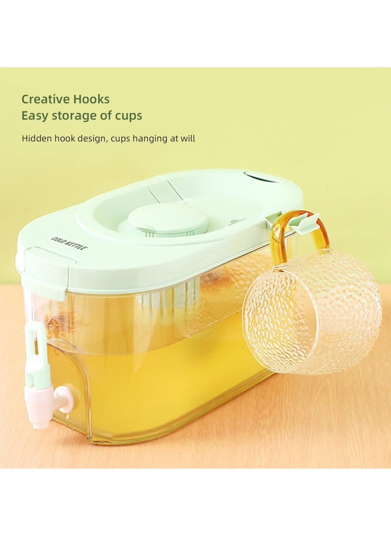 SYOSI SYOSI Drink Dispenser for Fridge, 1 Gallon Plastic Drink Dispenser Fridge Clear Beverage Dispenser with Faucet for Juice, Drink, Milk, Lemonade for Kitchen Home Party Bar  - Image 5