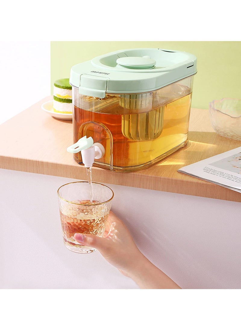 SYOSI SYOSI Drink Dispenser for Fridge, 1 Gallon Plastic Drink Dispenser Fridge Clear Beverage Dispenser with Faucet for Juice, Drink, Milk, Lemonade for Kitchen Home Party Bar  - Image 1