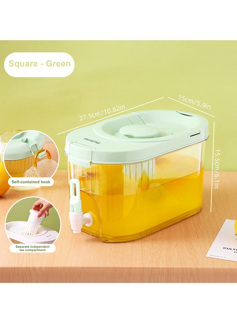 SYOSI SYOSI Drink Dispenser for Fridge, 1 Gallon Plastic Drink Dispenser Fridge Clear Beverage Dispenser with Faucet for Juice, Drink, Milk, Lemonade for Kitchen Home Party Bar  - Image 3
