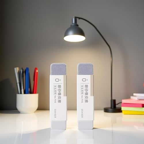 Qintreesify 2 Pcs Frosted Eraser Sand Eraser Matte Ink Pen Ballpoint Pen Fountain Ink Correction Supplies Stationery for Ballpoint Fountain Office Supplies - Image 3