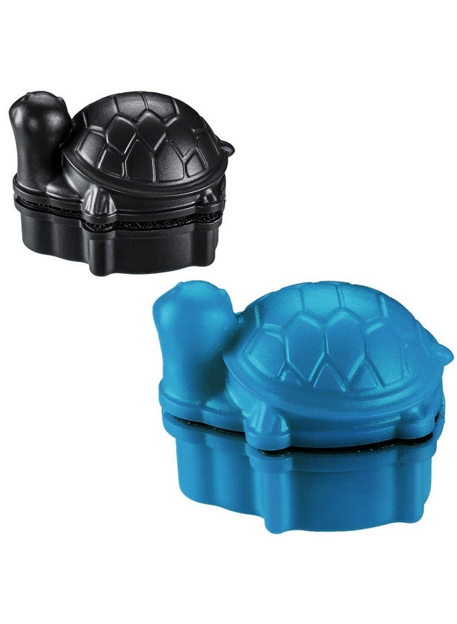 Skyley 2 Pcs Algae Cleaning Scrapers Aquarium Tank Glass Brush Small Aquarium Magnet Cleaner Fish Tank Algae Cleaner Magnetic Cistern Glass Detergent for Fish Urn Detergent(Tortoise,Blue, Coffee Black) - Image 1