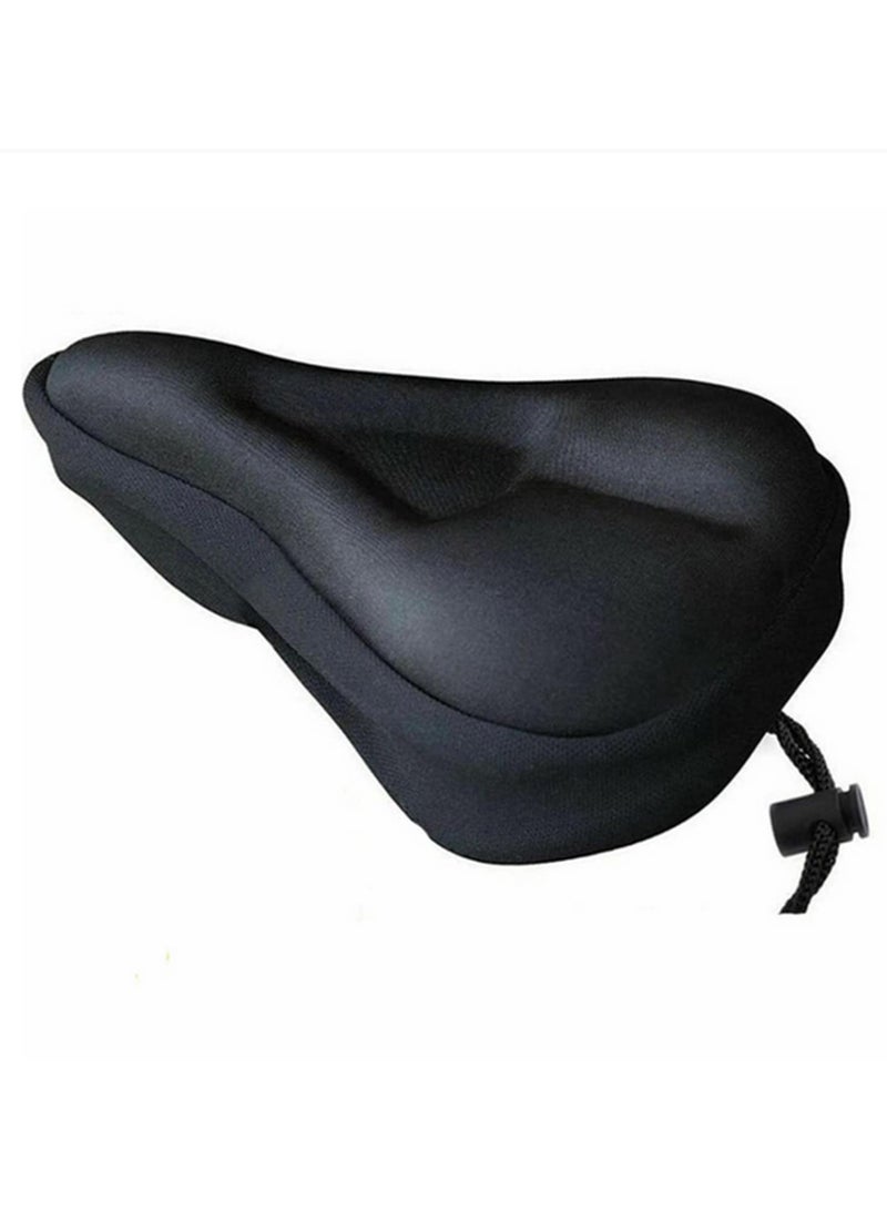 غطاء مقعد دراجة ثلاثي الأبعاد من الجل الناعم السميك، قابل للتنفس ومضاد للانزلاق، وسادة سرج دراجة جبلية مريحة لركوب المسافات الطويلة - 29x19x2.9 سم - Image 1
