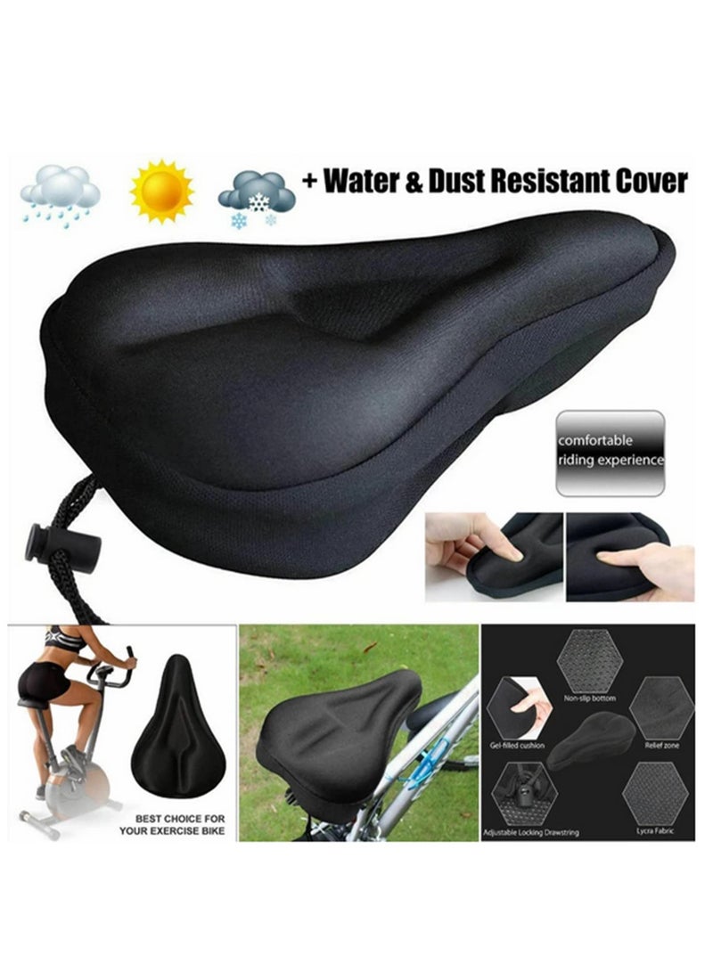 غطاء مقعد دراجة ثلاثي الأبعاد من الجل الناعم السميك، قابل للتنفس ومضاد للانزلاق، وسادة سرج دراجة جبلية مريحة لركوب المسافات الطويلة - 29x19x2.9 سم - Image 4