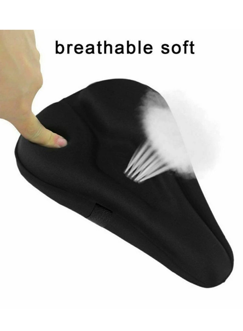 غطاء مقعد دراجة ثلاثي الأبعاد من الجل الناعم السميك، قابل للتنفس ومضاد للانزلاق، وسادة سرج دراجة جبلية مريحة لركوب المسافات الطويلة - 29x19x2.9 سم - Image 3