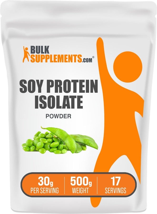 BulkSupplements.com Soy Protein Isolate Powder - Vegan Protein Powder, Unflavored - Pure & Gluten Free, 30g per Serving, 500g (1.1 lbs) (Pack of 1) - Image 1