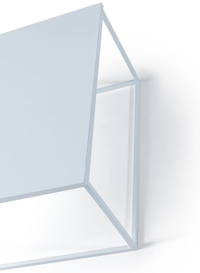 Home Canvas طاولة قهوة مربعة زين منزلية للطاولة المركزية لغرفة المعيشة وغرفة الدراسة بيضاء - Image 4