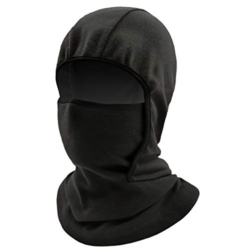 Yuhan Pretty Kids Balaclava Ski Mask Windproof Fleece Neck Warmer Gaiter Winter Face Warmer for Cold Weather Boys Girls(1pcs Black) - Image 1
