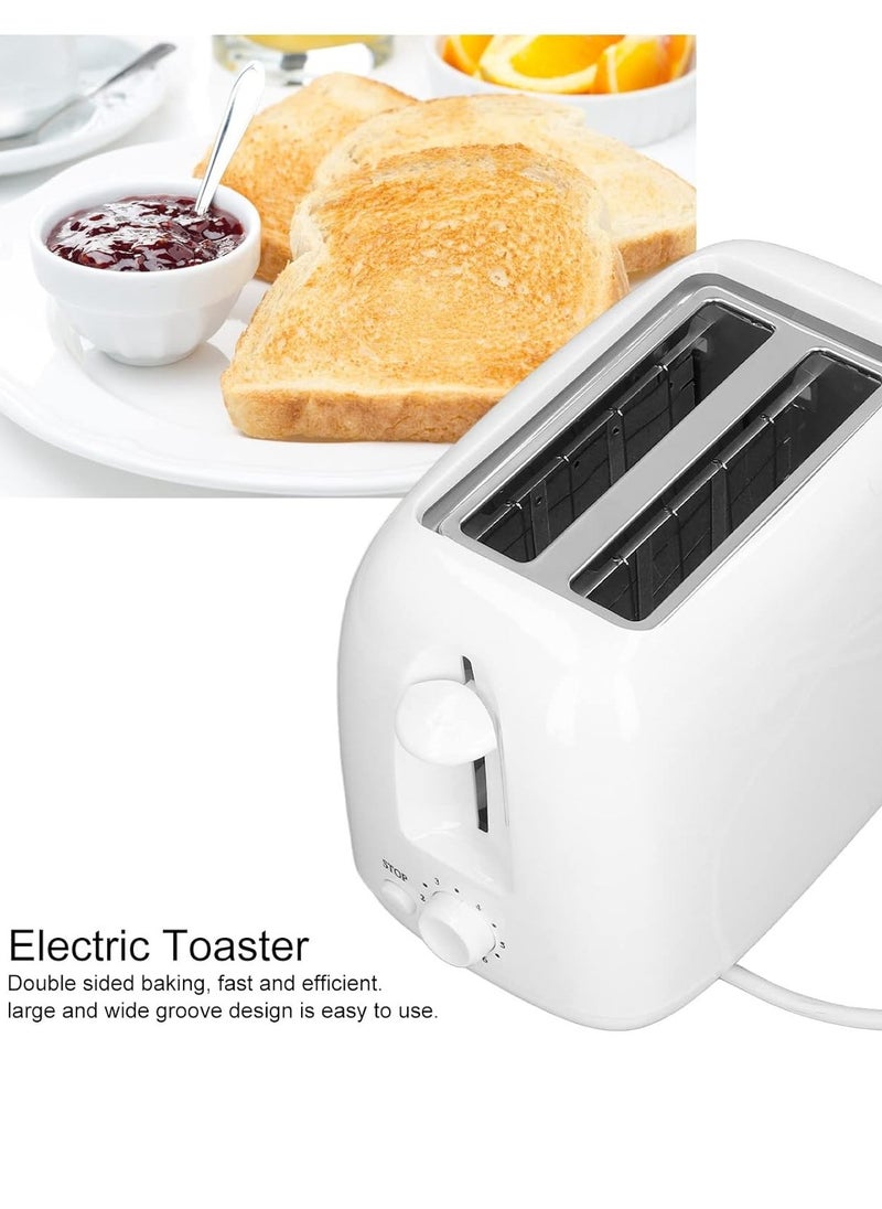 Denx 2-Slice Bread Toaster, 650 Watts, White  - Image 5