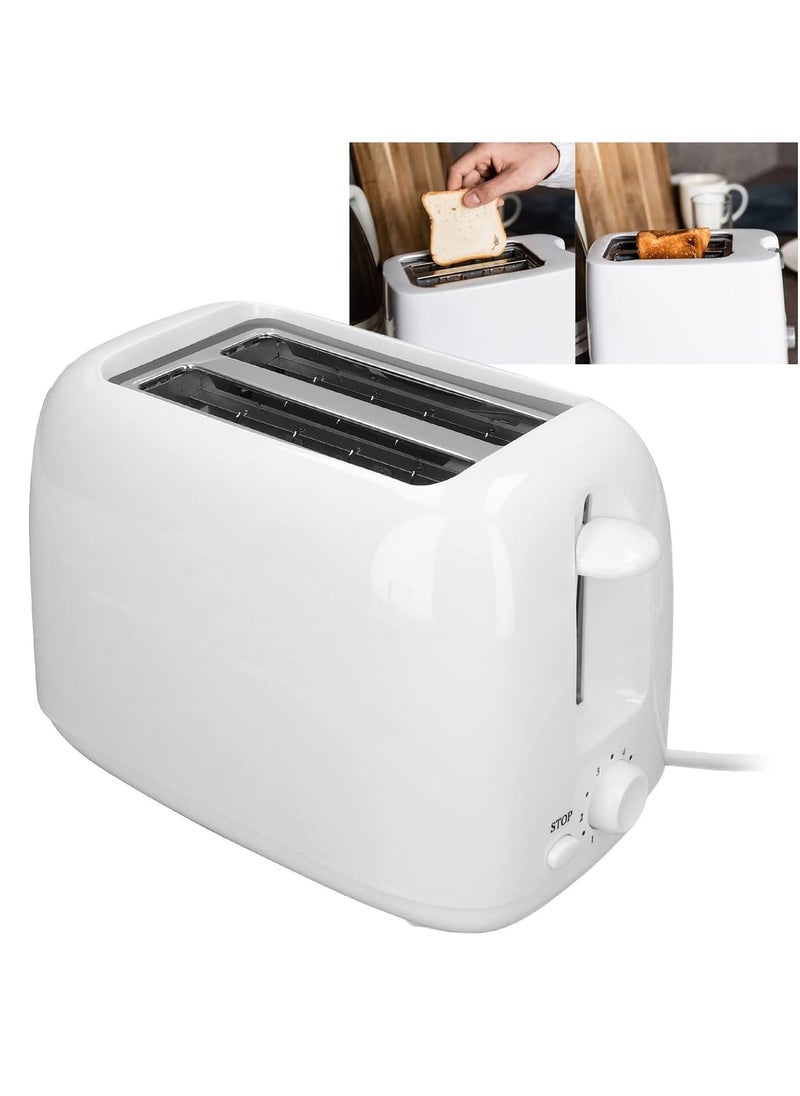 Denx 2-Slice Bread Toaster, 650 Watts, White  - Image 4