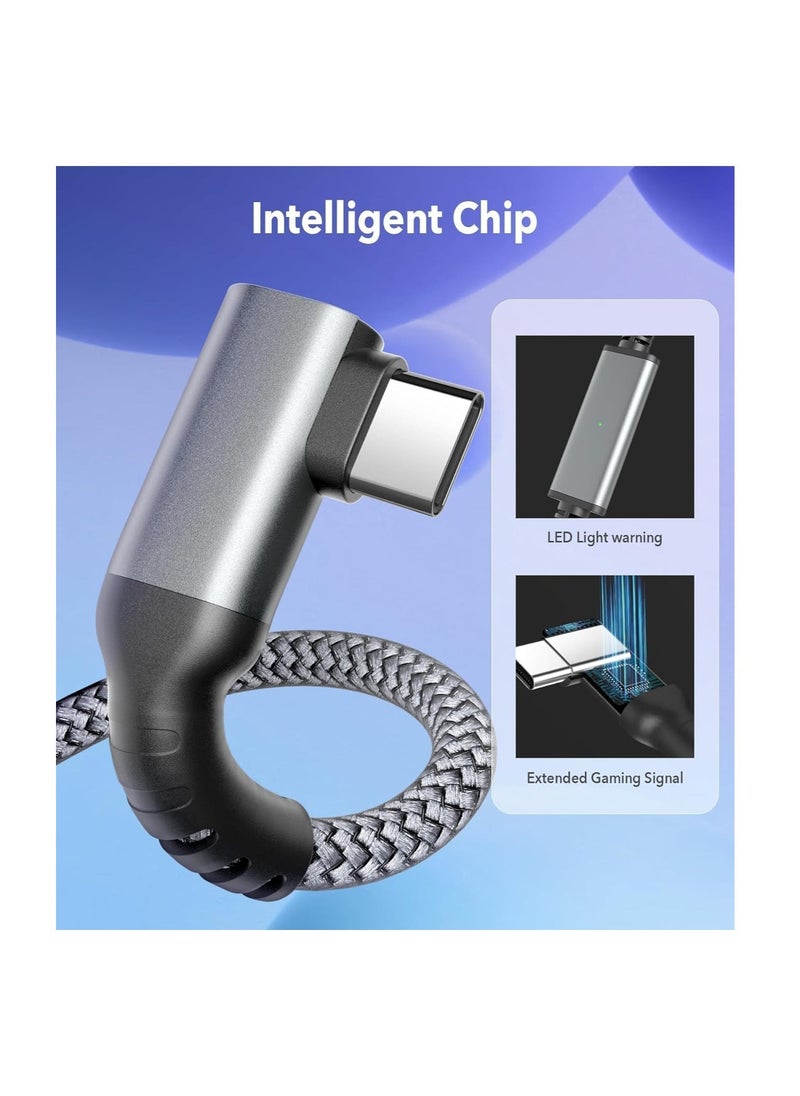 Anmi Link Cable 16 FT for Meta Oculus Quest 3, Quest 2/Pro Accessories, 3 in-1 Charging While Playing All Day, with USB C Sufficient Power for VR Headset - Image 2