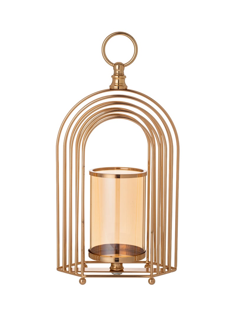 Dania Decorative Gold Metal Cage Candle Holder with Hanging Ring  - Image 2