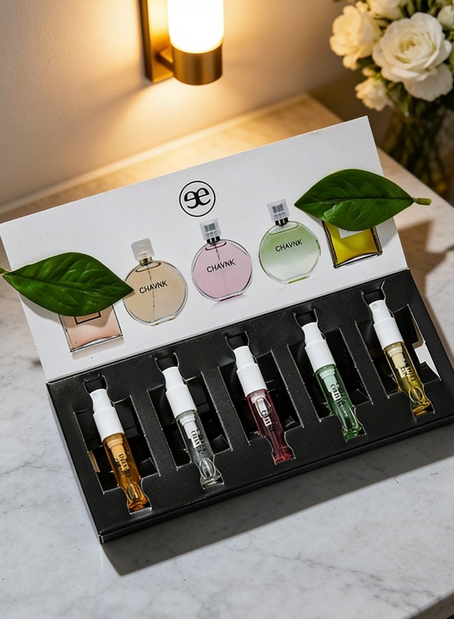 MARK HIM Premium Mini Perfume Gift Set for Women, 5x3ml Travel Size, Long-Lasting Floral & Oriental Fragrances, Alcohol-Based Eau de Parfum Sampler, Perfect for Gifting & Daily Use - Image 1