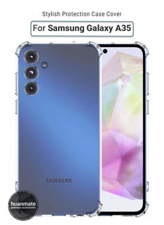 huanmate Samsung Galaxy A35 Shock Proof Case Cover - Ultra Clear, Durable & Accurate Cut-outs - Scratch, Dust & Smudge Protection - Clear Silicon Back Cover for Samsung Galaxy A35  - Image 1